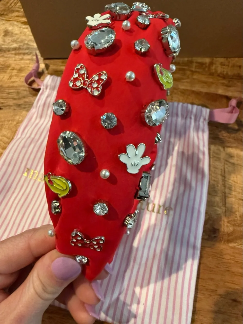 Disney Main Street Couture Embellished Mickey & Minnie Headband - Picture 2 of 4